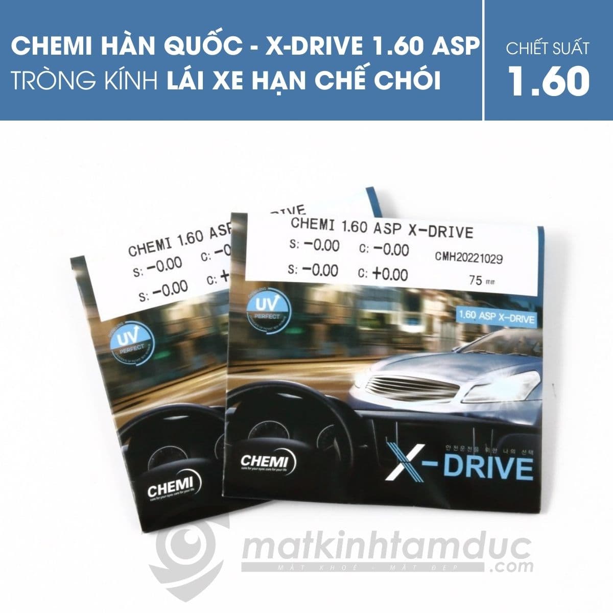 Tròng kính Chemi APS X-DRIVE 1.60