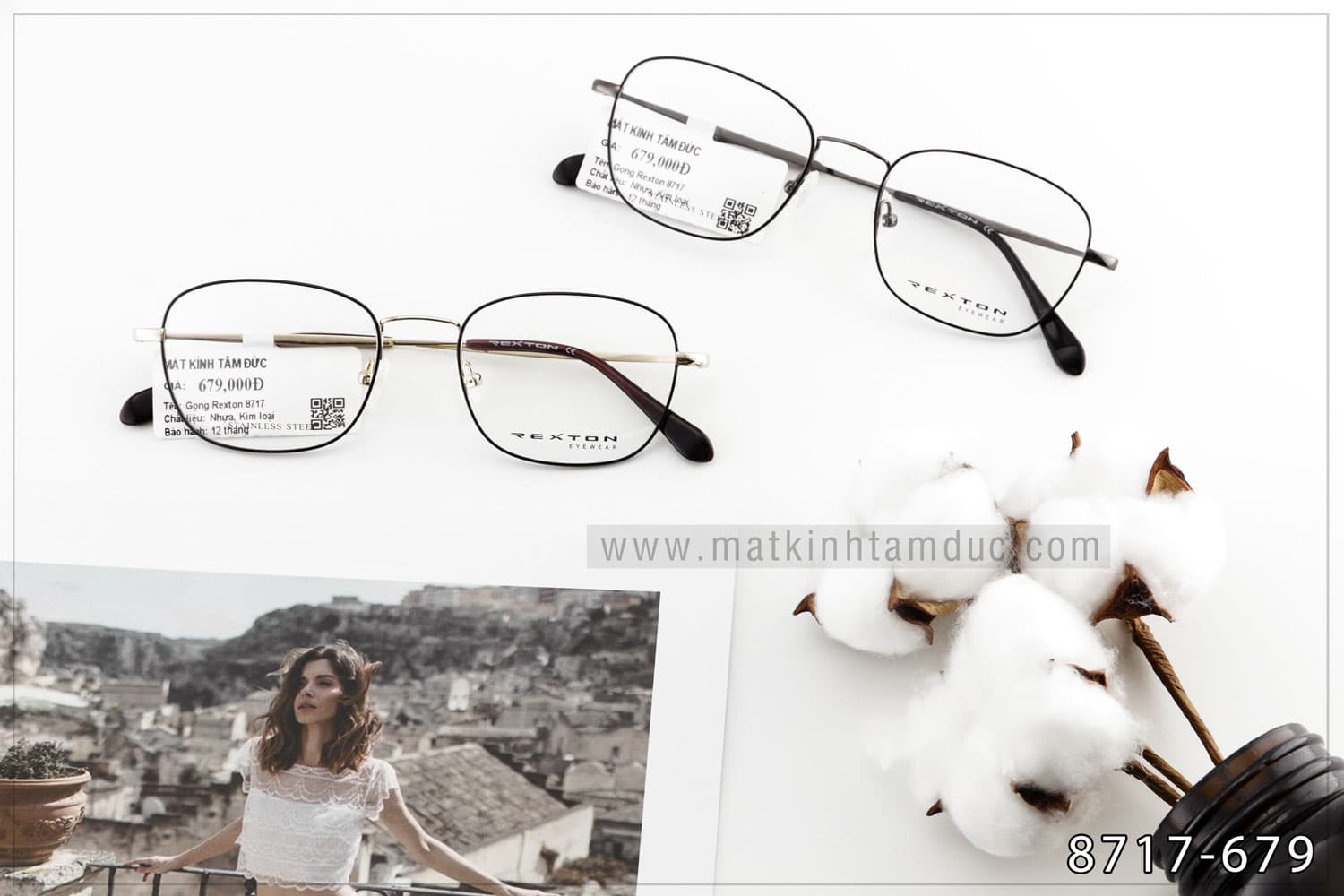 Gọng kính Rexton 8717 - Ảnh 6