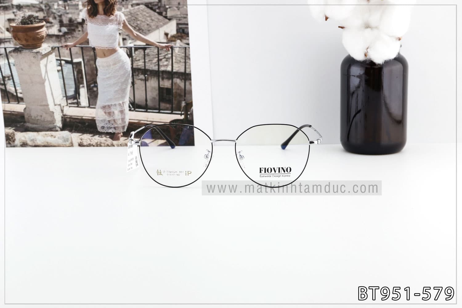 Gọng kính kim loại FIOVINO BT951 - Ảnh 2