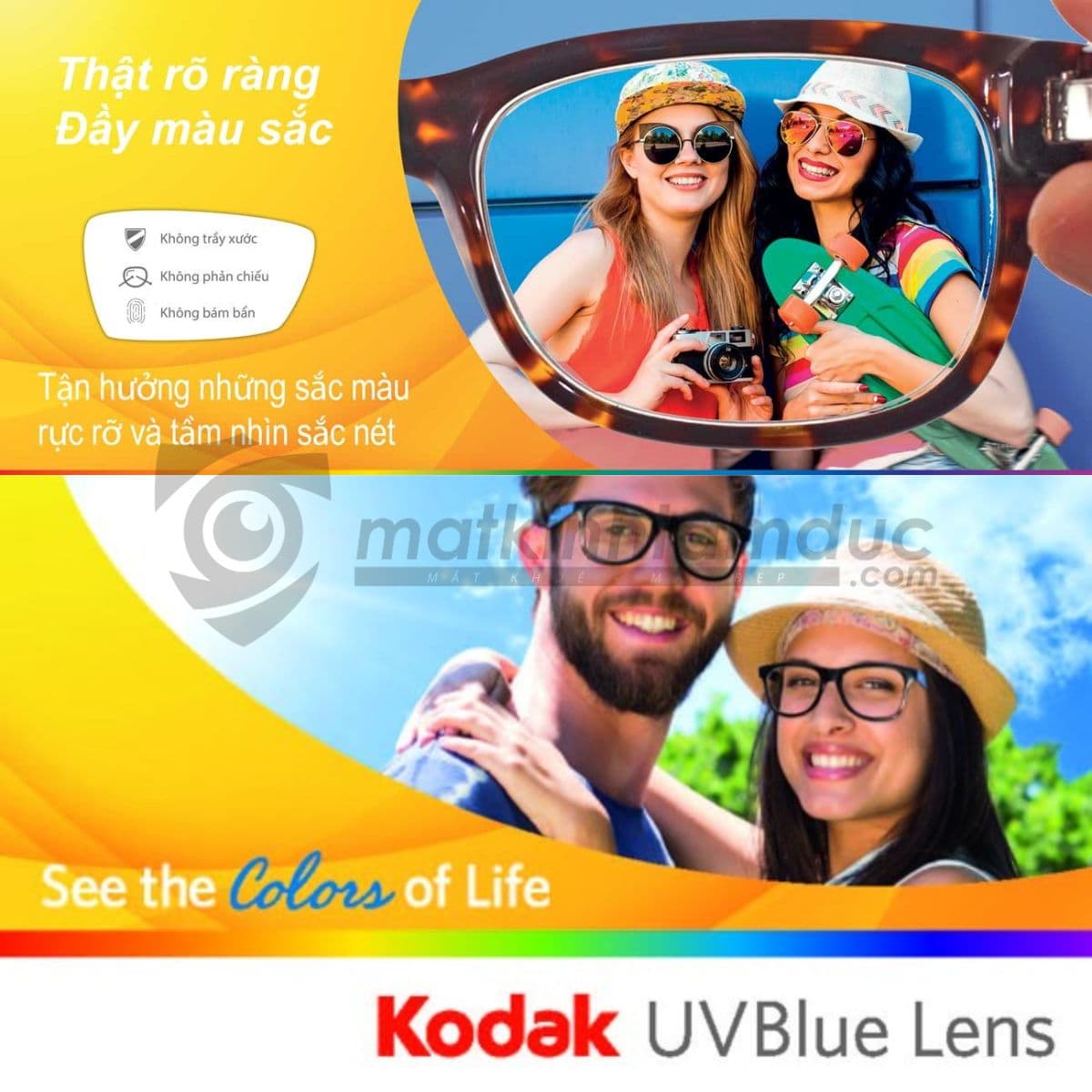 Tròng kính Kodak UVBlue Lens kiểm soát ánh sáng xanh - Ảnh 4