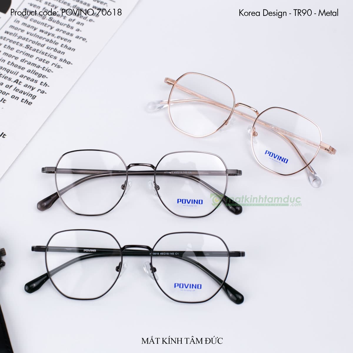 Gọng kính POVINO 70618 - Ảnh 8