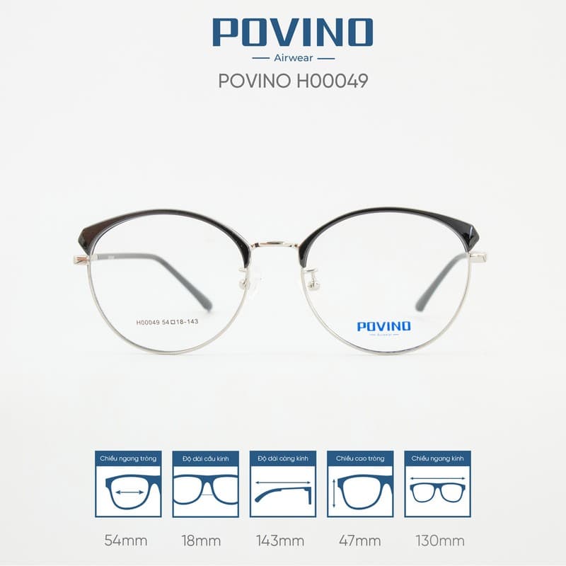 Gọng kính POVINO H00049