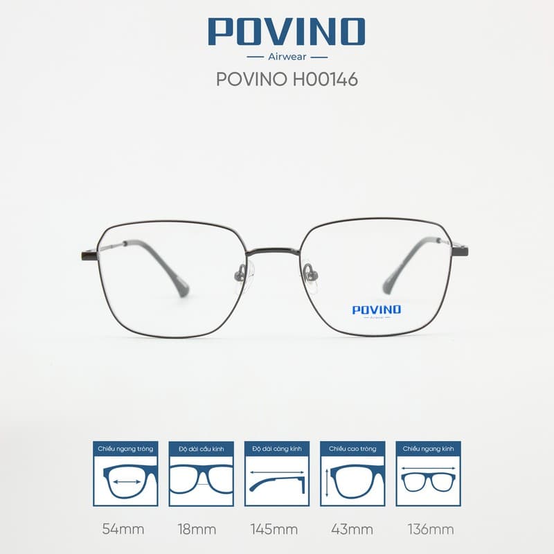 Gọng kính POVINO H00146 - Ảnh 1