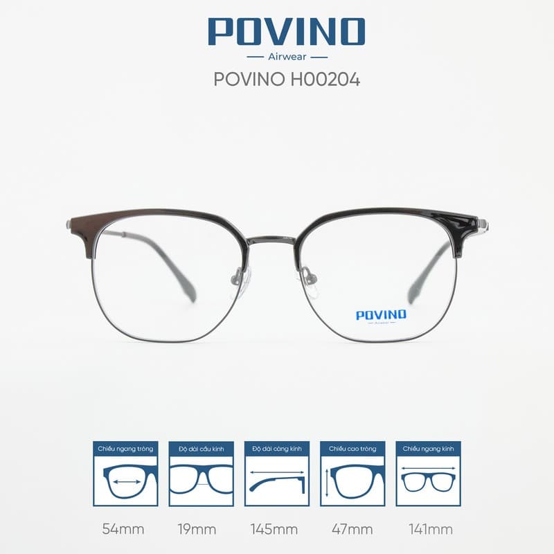 Gọng kính POVINO H00204 - Ảnh 1