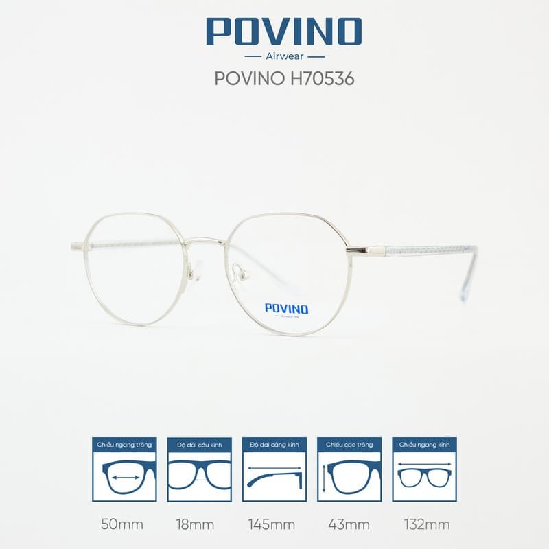 Gọng kính POVINO H70536 - Ảnh 6