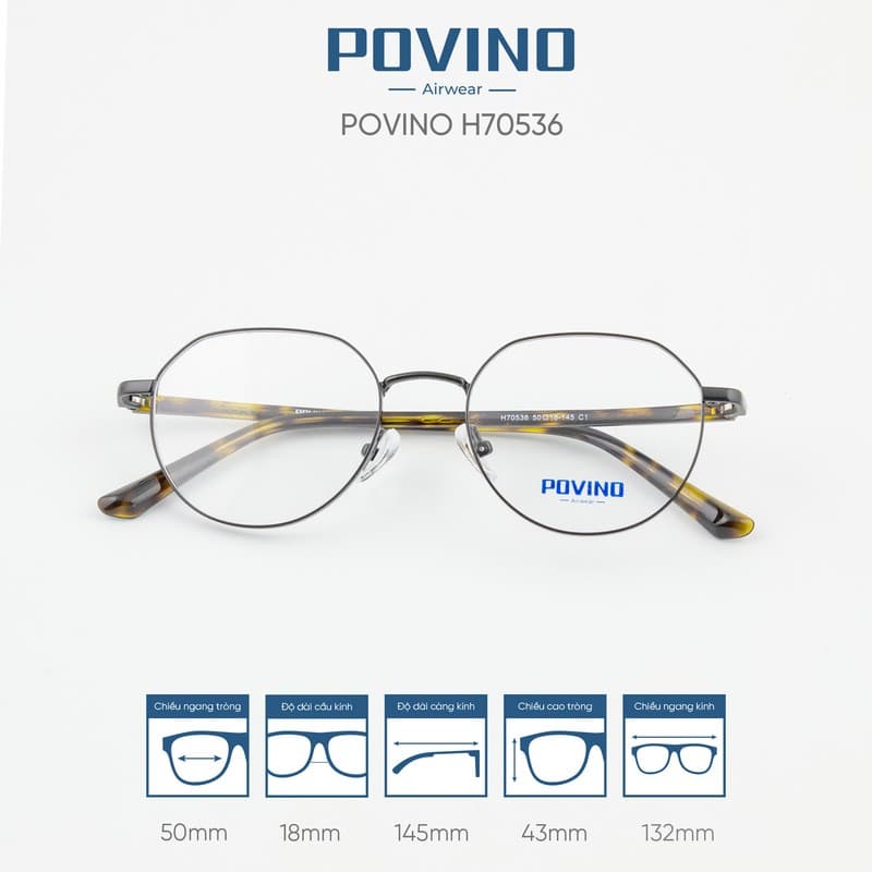 Gọng kính POVINO H70536 - Ảnh 4
