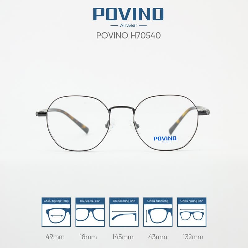 Gọng kính POVINO H70540 - Ảnh 1