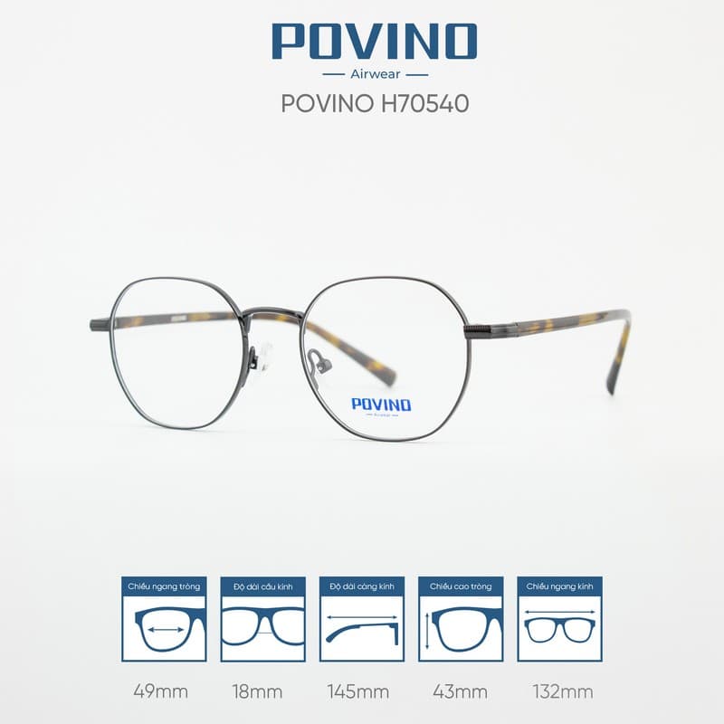 Gọng kính POVINO H70540 - Ảnh 7
