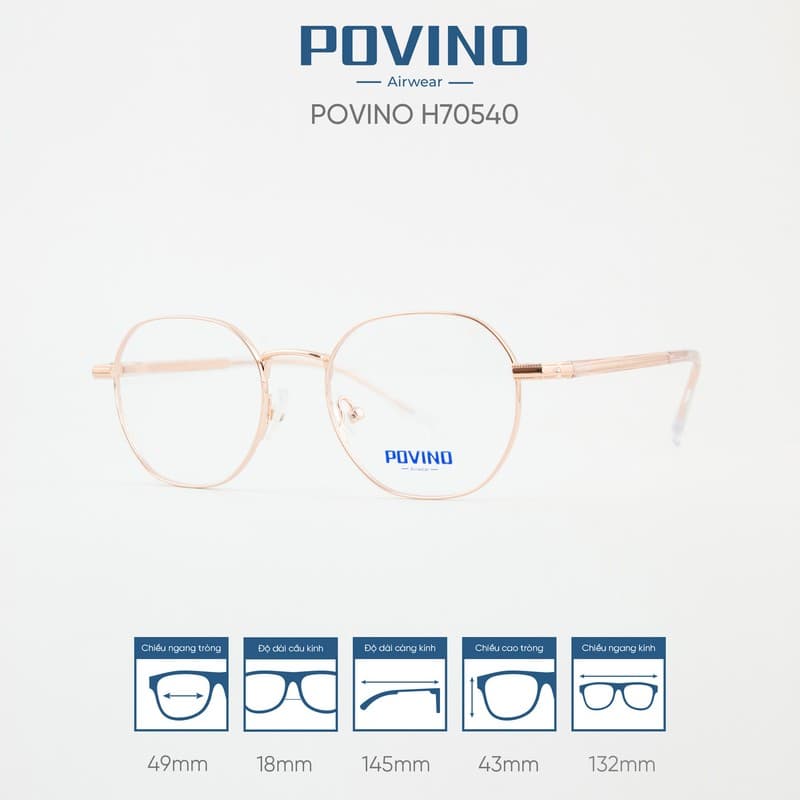 Gọng kính POVINO H70540 - Ảnh 6