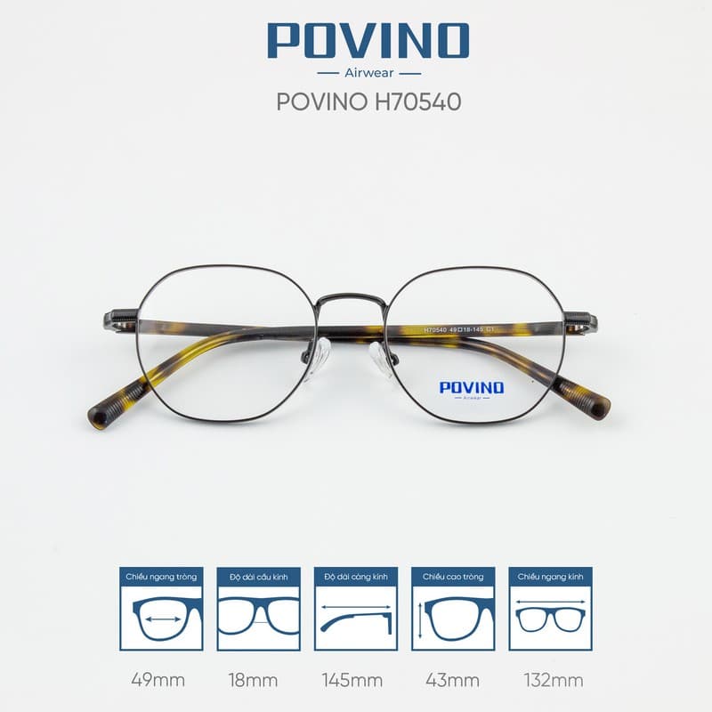 Gọng kính POVINO H70540 - Ảnh 4