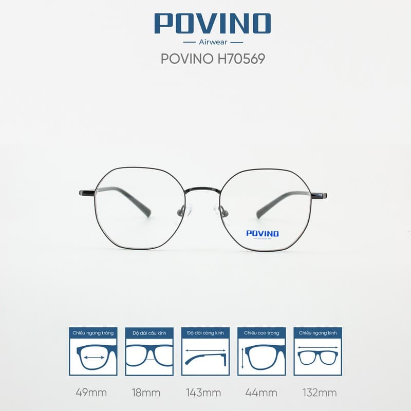 Gọng kính POVINO H70569 - Ảnh 1