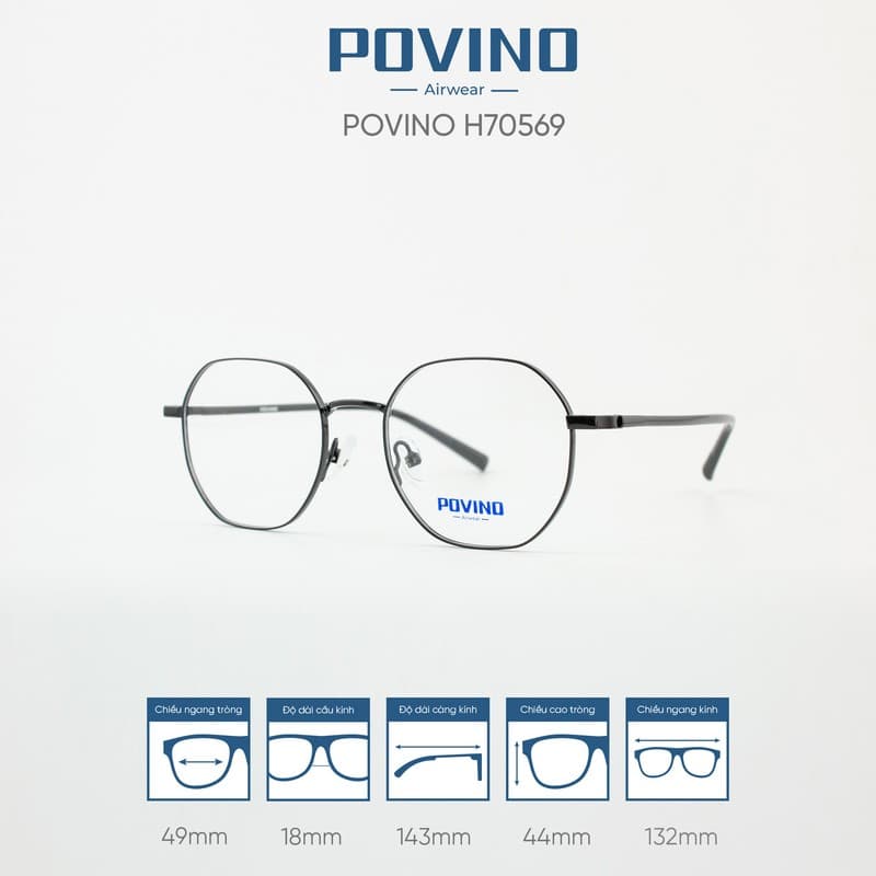 Gọng kính POVINO H70569 - Ảnh 7