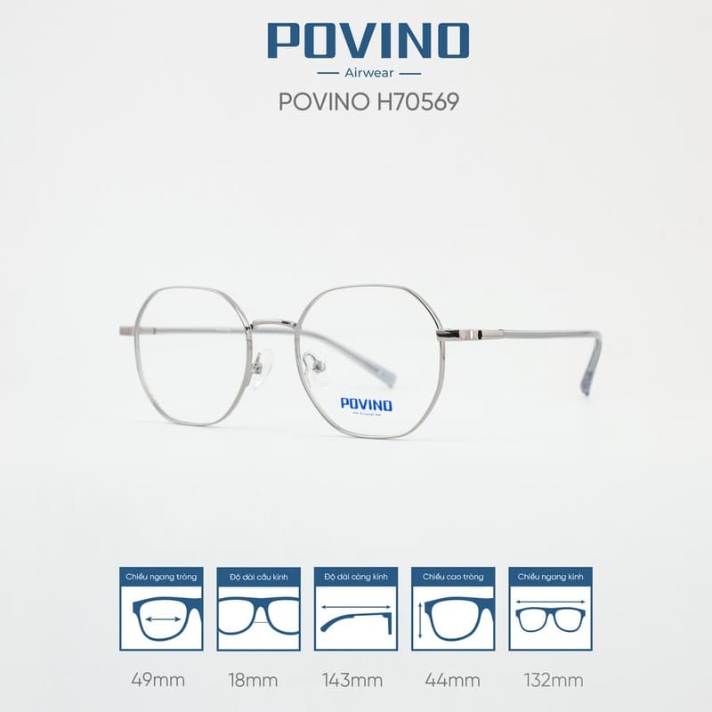 Gọng kính POVINO H70569 - Ảnh 6