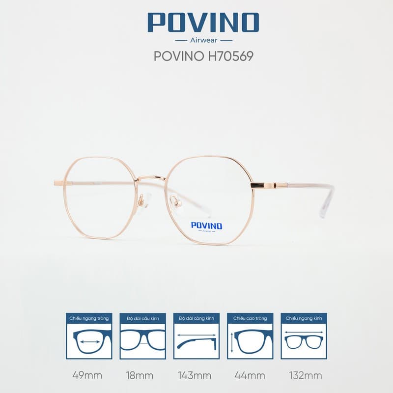 Gọng kính POVINO H70569 - Ảnh 5