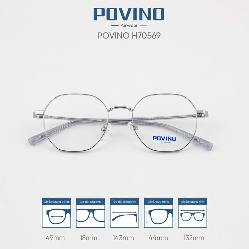 Gọng kính POVINO H70569 - Ảnh 3