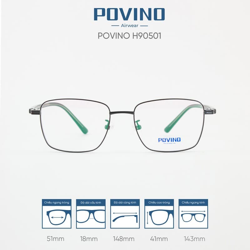 Gọng kính POVINO H90501 - Ảnh 1