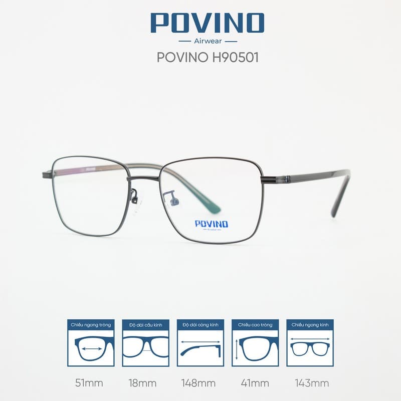 Gọng kính POVINO H90501 - Ảnh 7