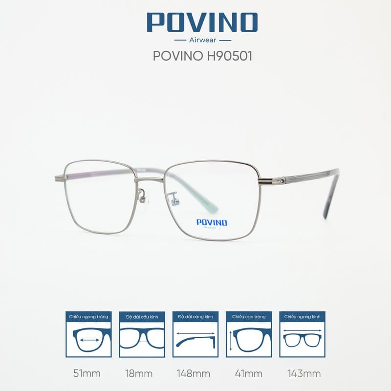 Gọng kính POVINO H90501 - Ảnh 6