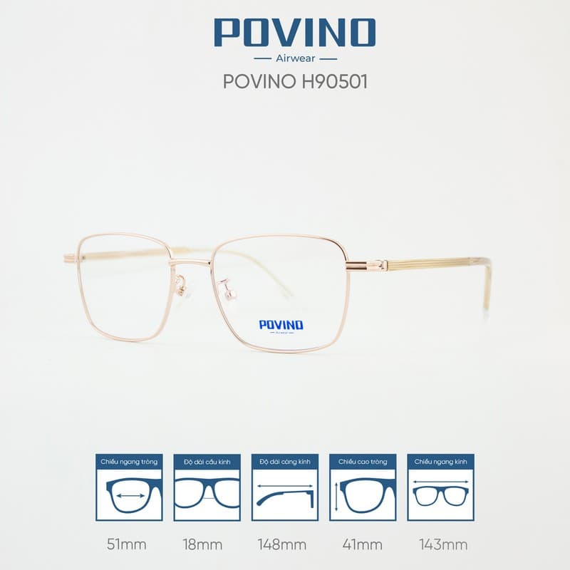 Gọng kính POVINO H90501 - Ảnh 5