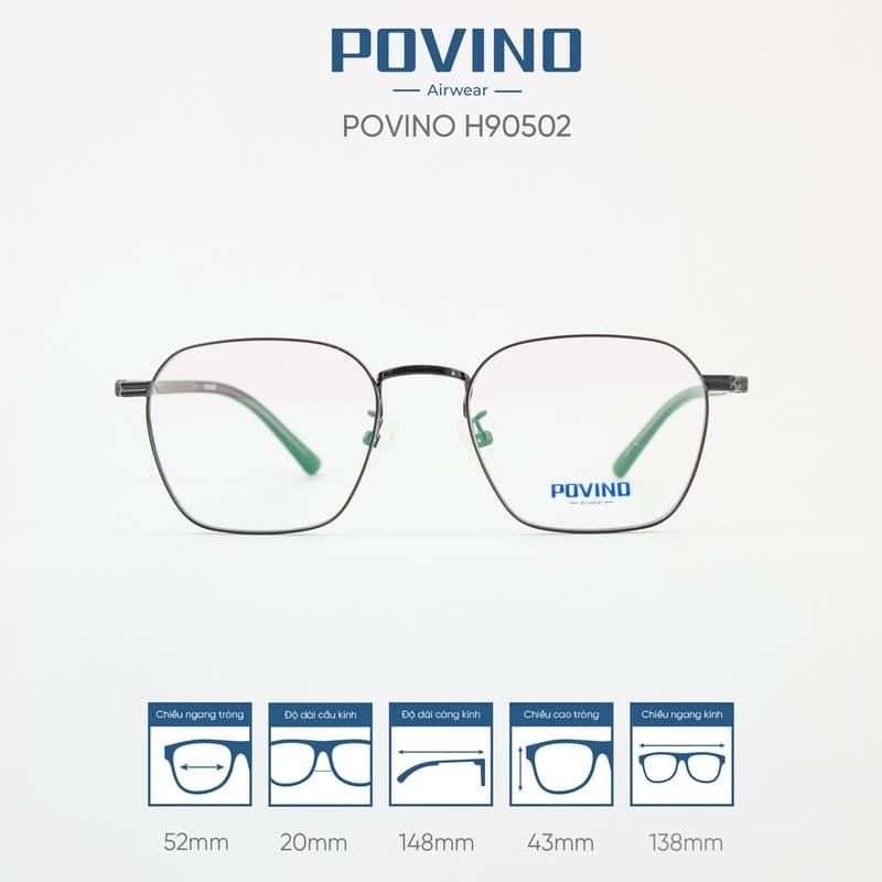 Gọng kính POVINO H90502 - Ảnh 1