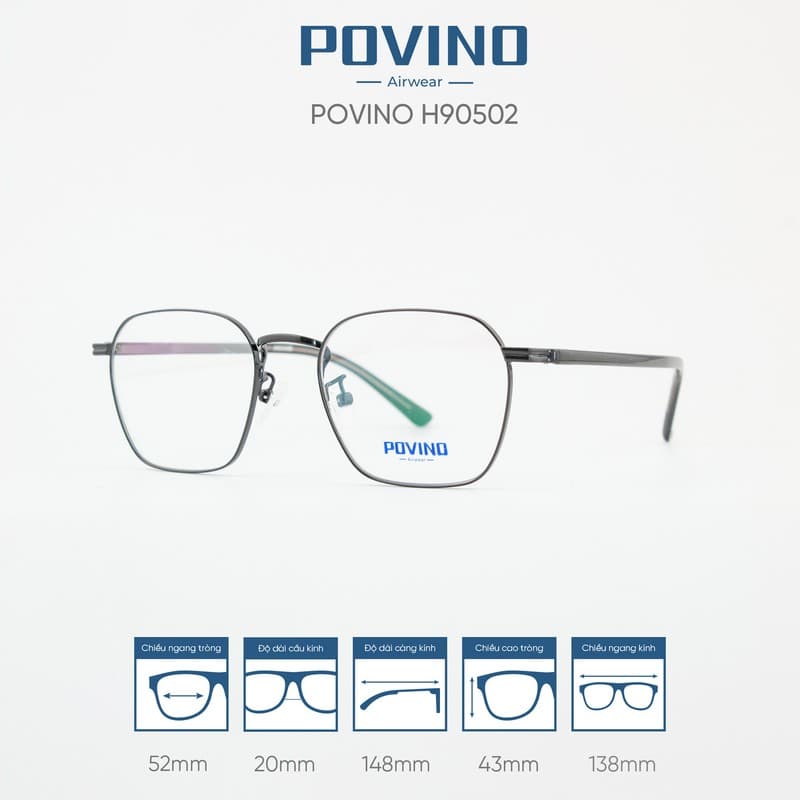 Gọng kính POVINO H90502 - Ảnh 7