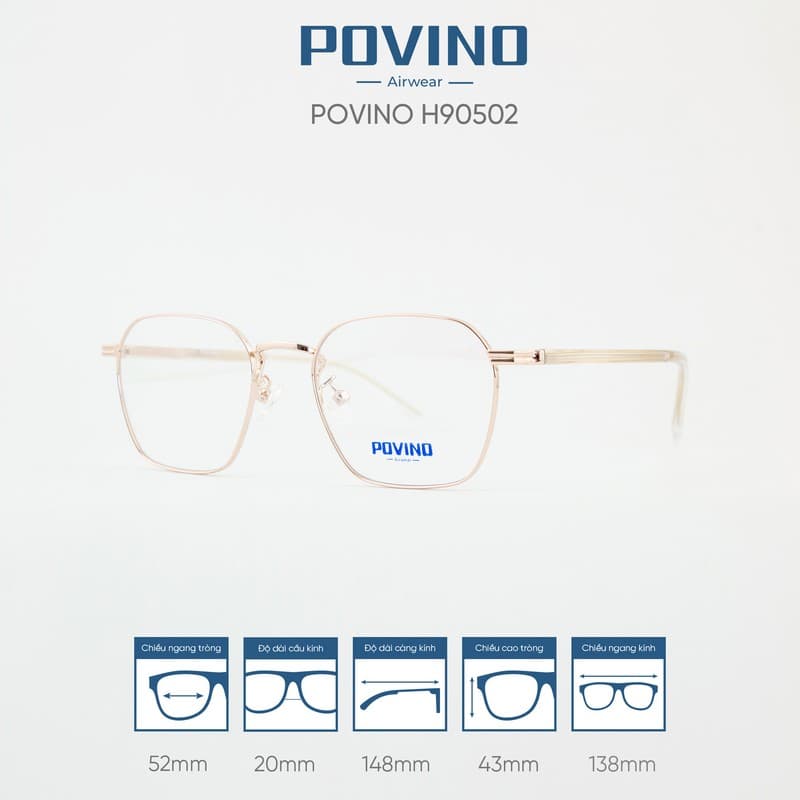 Gọng kính POVINO H90502 - Ảnh 6
