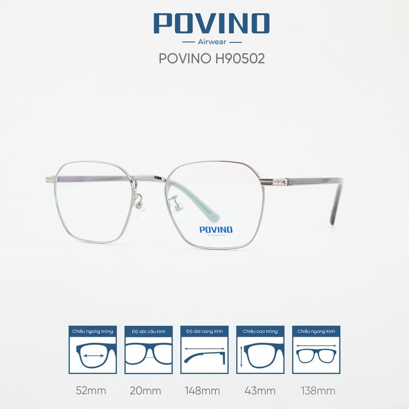 Gọng kính POVINO H90502 - Ảnh 5