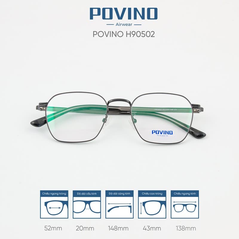 Gọng kính POVINO H90502 - Ảnh 4