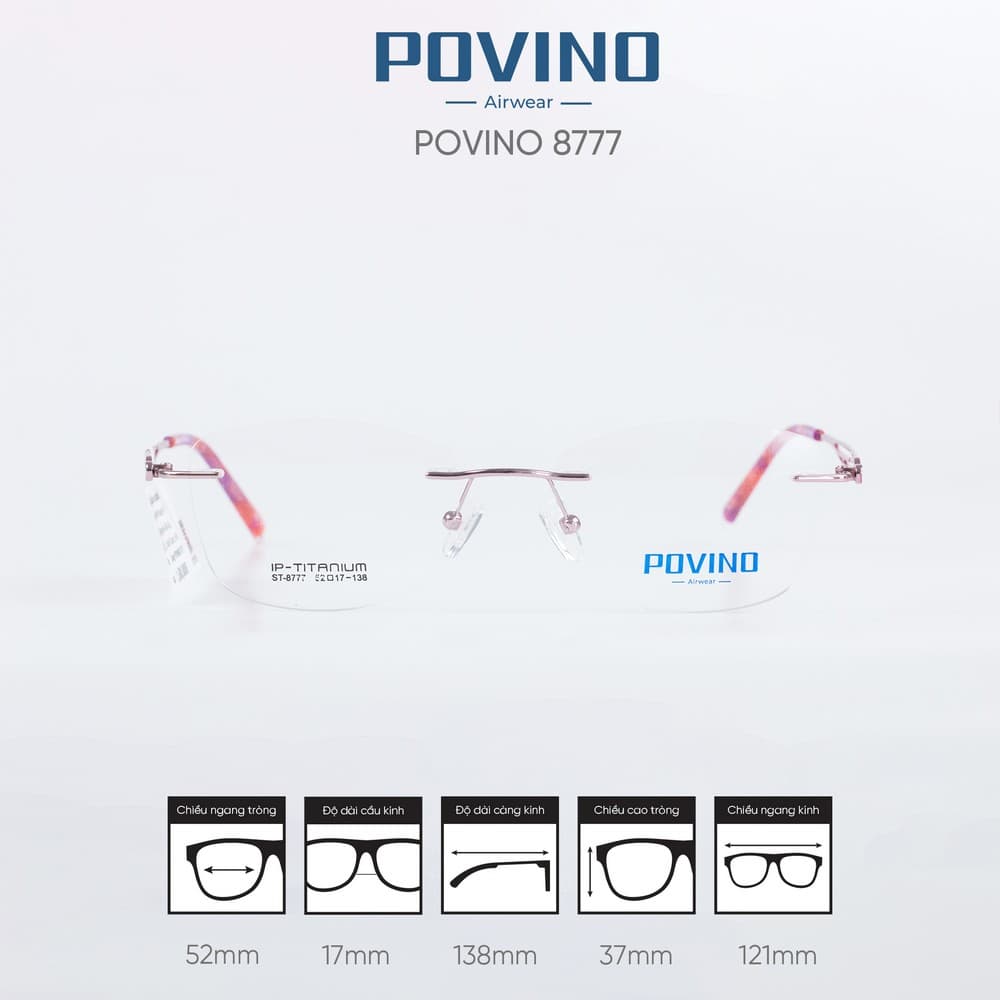 Gọng kính POVINO ST8777 - Ảnh 1