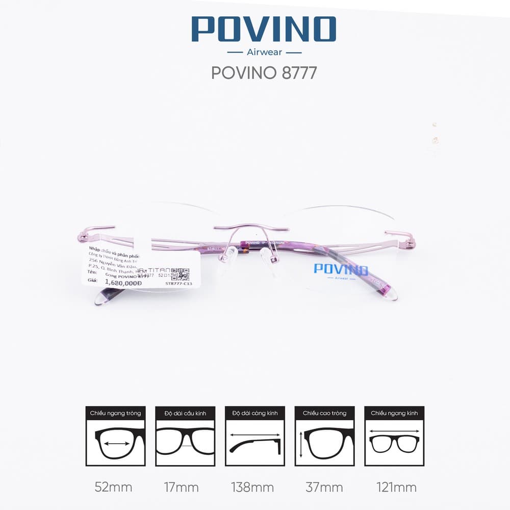 Gọng kính POVINO ST8777 - Ảnh 4