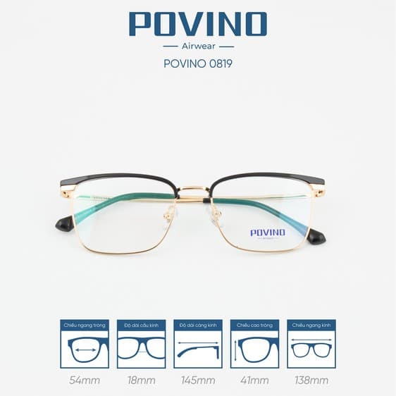 Gọng kính POVINO PO0819 - Ảnh 10