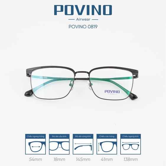 Gọng kính POVINO PO0819 - Ảnh 8