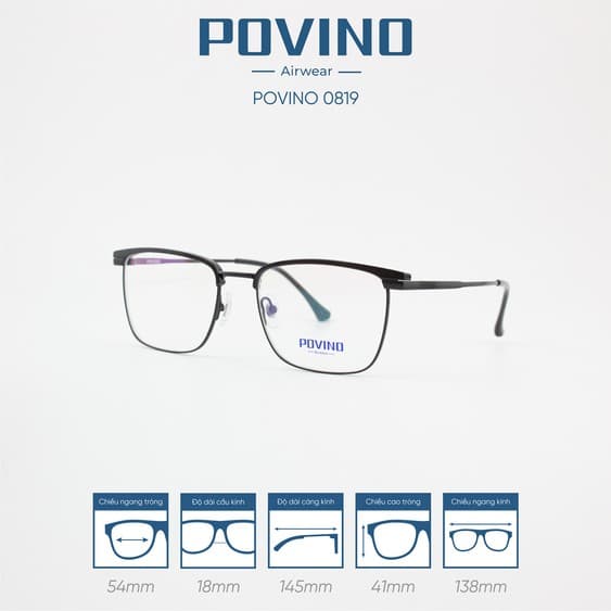 Gọng kính POVINO PO0819 - Ảnh 4