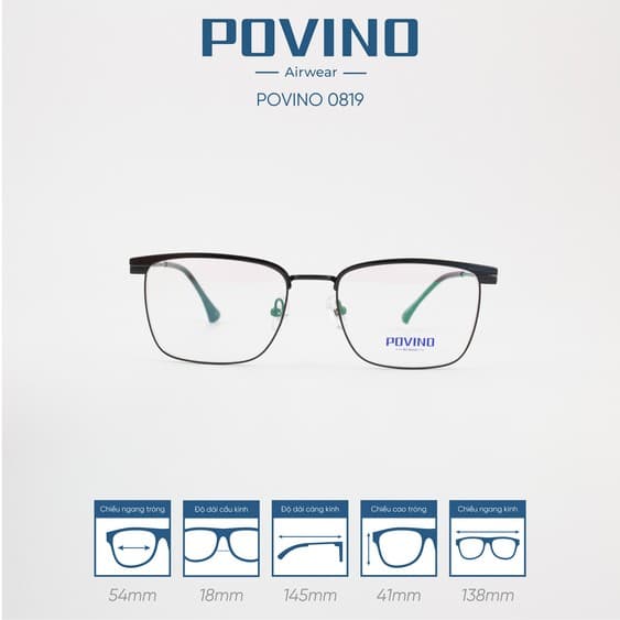 Gọng kính POVINO PO0819 - Ảnh 3