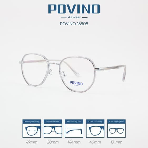 Gọng kính POVINO PO16808 - Ảnh 6