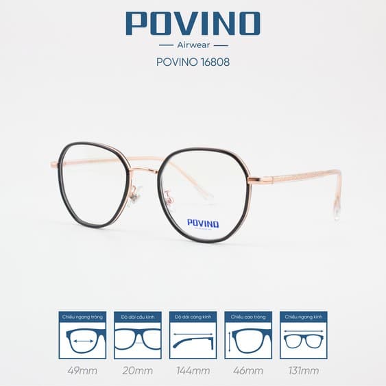 Gọng kính POVINO PO16808 - Ảnh 5
