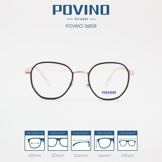 Gọng kính POVINO PO16808 - Ảnh 1