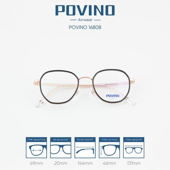 Gọng kính POVINO PO16808 - Ảnh 3