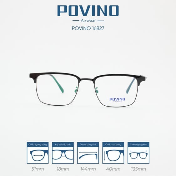Gọng kính POVINO PO16827