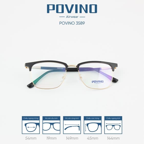 Gọng kính POVINO PO3589 - Ảnh 10