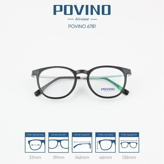 Gọng kính POVINO PO6781 - Ảnh 8