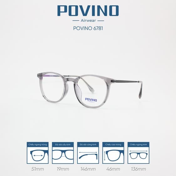Gọng kính POVINO PO6781 - Ảnh 6