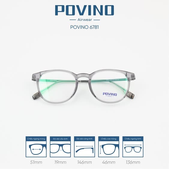 Gọng kính POVINO PO6781 - Ảnh 5