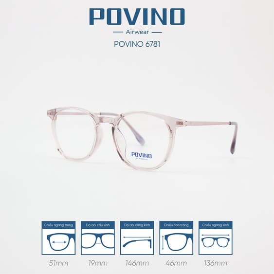 Gọng kính POVINO PO6781 - Ảnh 4