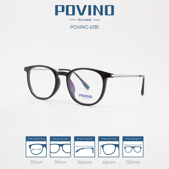 Gọng kính POVINO PO6781 - Ảnh 3