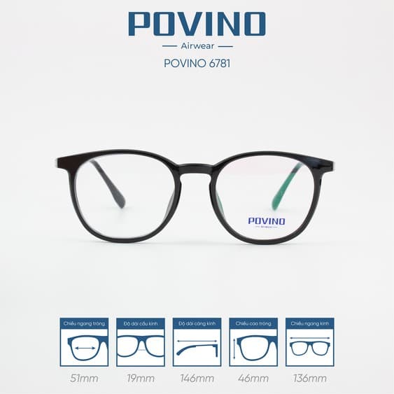 Gọng kính POVINO PO6781 - Ảnh 1