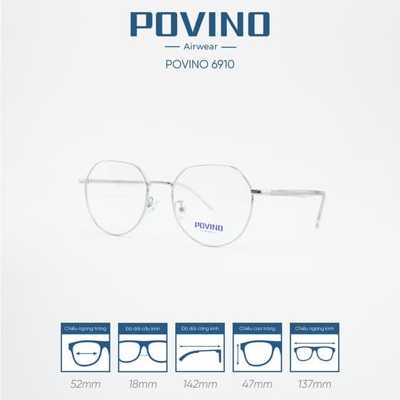 Gọng kính POVINO PO6910 - Ảnh 9