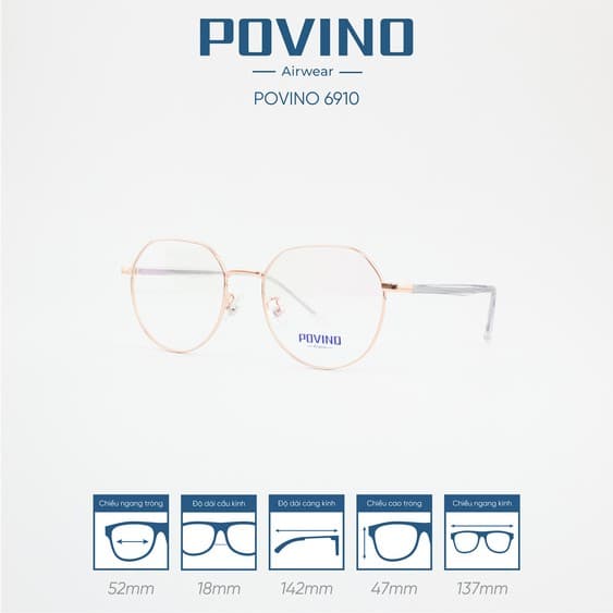 Gọng kính POVINO PO6910 - Ảnh 6