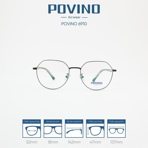 Gọng kính POVINO PO6910 - Ảnh 1