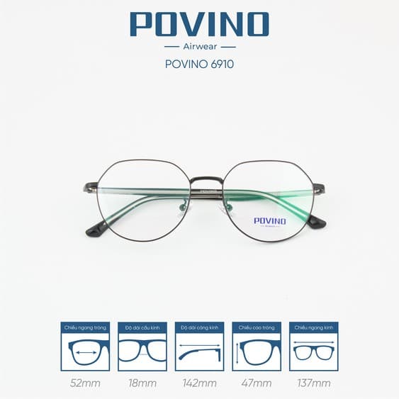 Gọng kính POVINO PO6910 - Ảnh 4